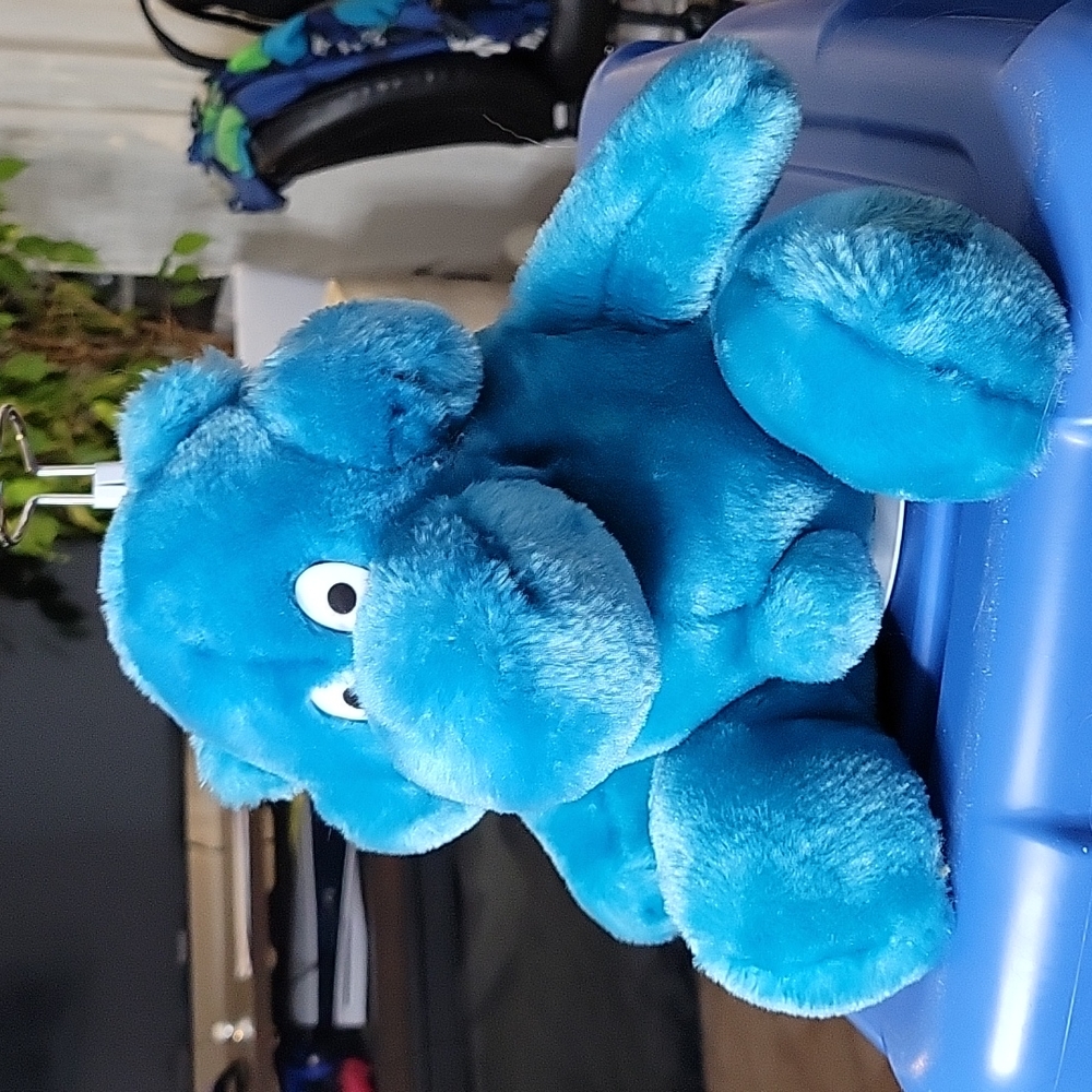 Kodak Kolorkins Fantasy Creature Kwikki 9" Vintage Plush Blue Kolorkin